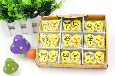 溫州信真文具 廠家直銷韓版可愛卡通表情橡皮擦，打造小學生文具禮品批發新選擇